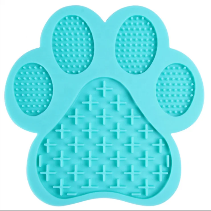 Factory Dog Bowl Slow Feeder Customized New Silicone Paw Bath Dog Licking Pad Pet Bowls & Feeders Dogs Nad Cats Eating Slow