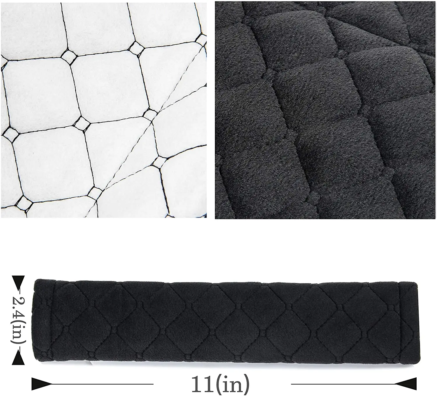 More comfortable driving Compatible with all cars and backpacks Black Soft Car Seat Belt Cover