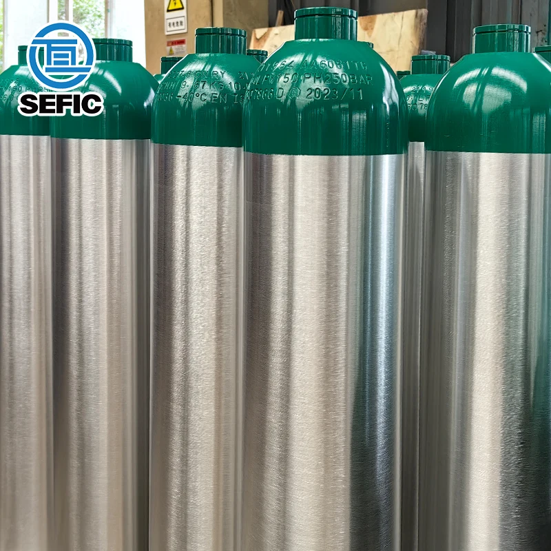 Factory DOT MD/ME Sizes Portable Empty New Aluminum Gas Cylinder Filling O2 Medical Oxygen Cylinders