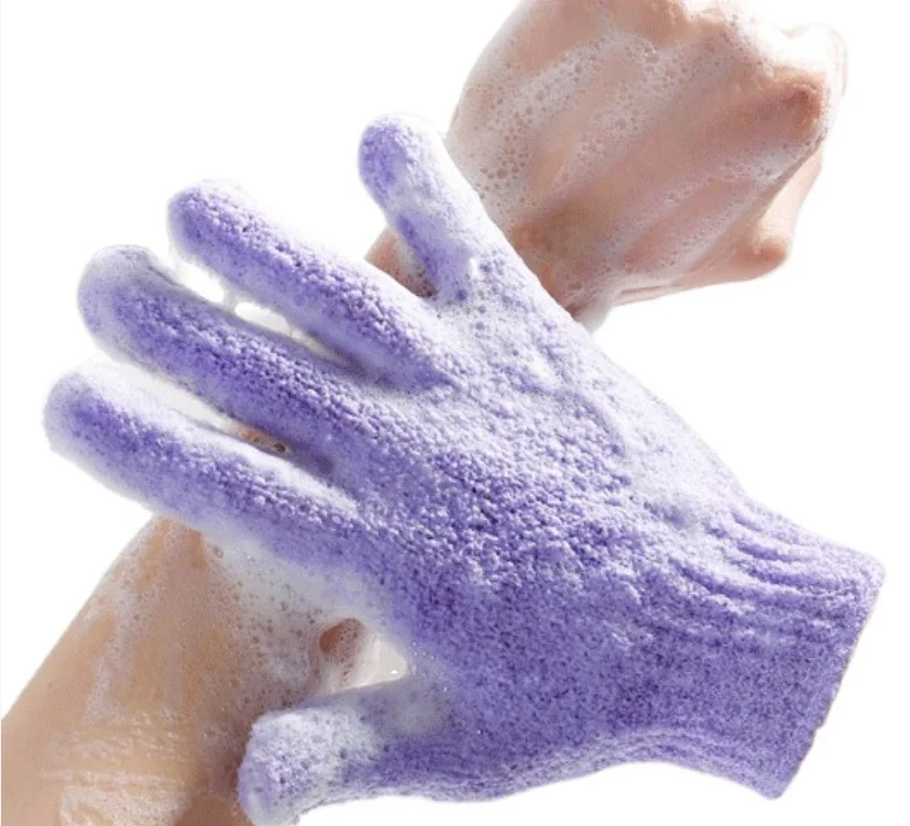 White Black Green Pink Nylon Shower Glove SPA Massage Bath Gloves Exfoliating scrubber  Glove