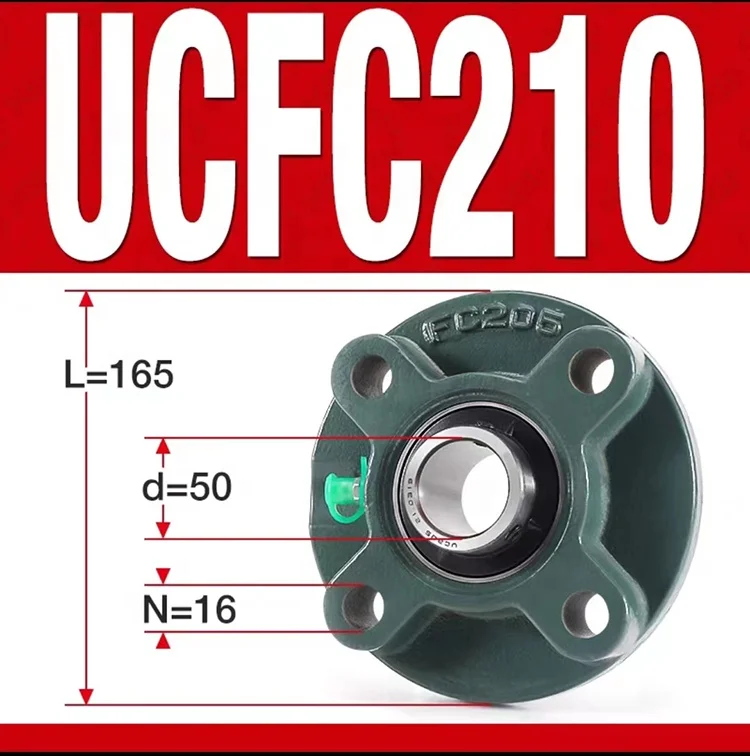 UCFC210-32 Four-bolt Round Flanged Housing Units UCFC 210 UCFC210 FC210 Pillow Block Bearing UCFC210