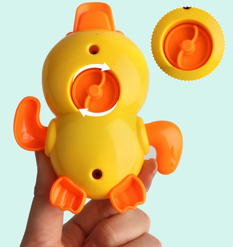 New baby bathing swim baby duck spring chain animal bathroom water toys bath toy for children