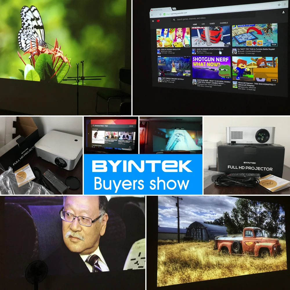 
BYINTEK K15 1080P Android WIFI LCD Video Projector 5000 Lumens 