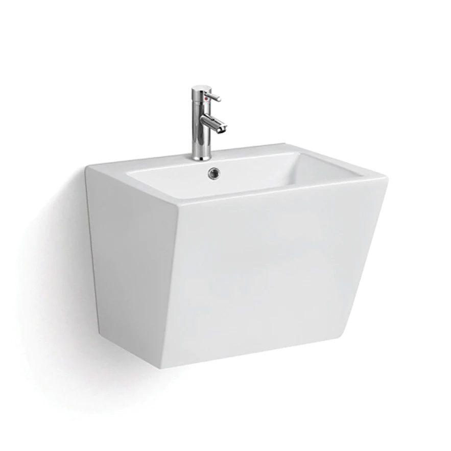 Ceramic wall mounted wash basin
