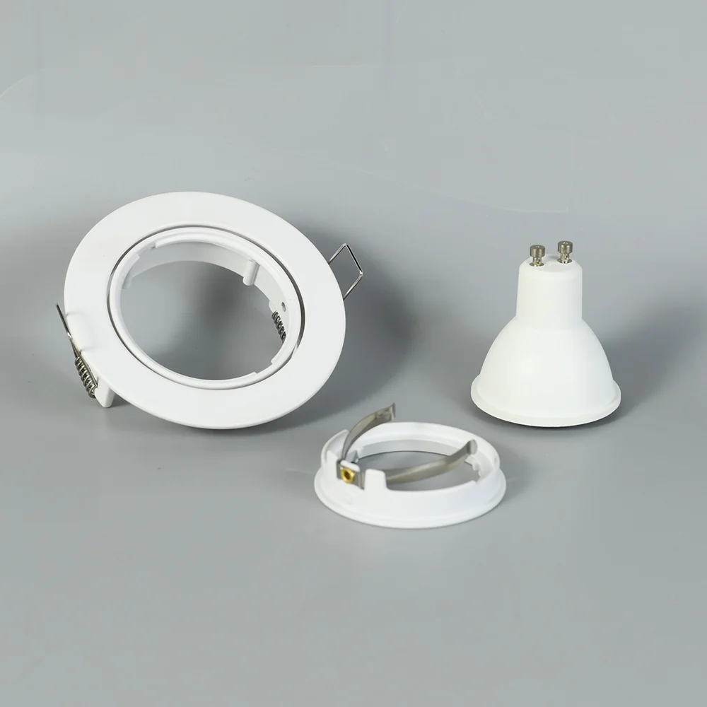 Rotatable Round GU10 MR16 Frame Holder Cutout 70-80mm Aluminum GU10 Module Spots Led spotlights Fixture Frames