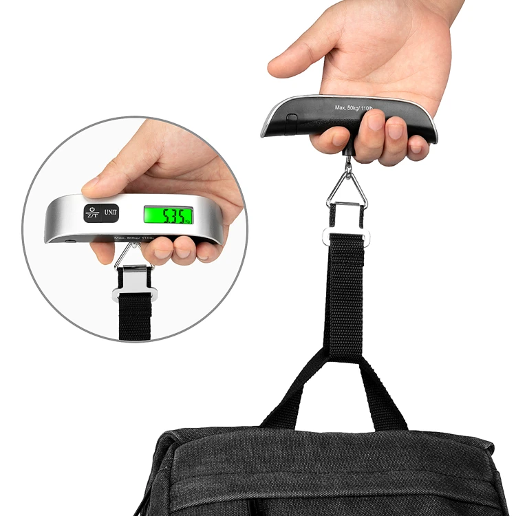 50kg high precision mini bag weight measuring weighing portable digital travel scale for suitcase luggage weight