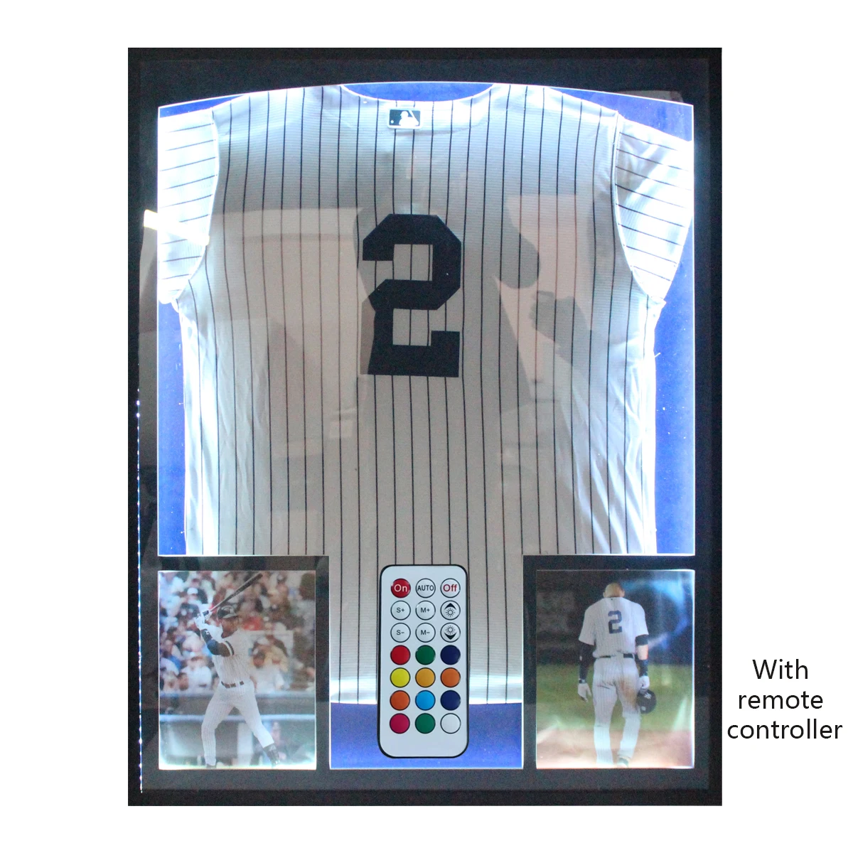 Jersey Frame Enlarge Size Basketball Jersey Frame With Cardboard and Led Color Lights Sports Jersey Display Frame