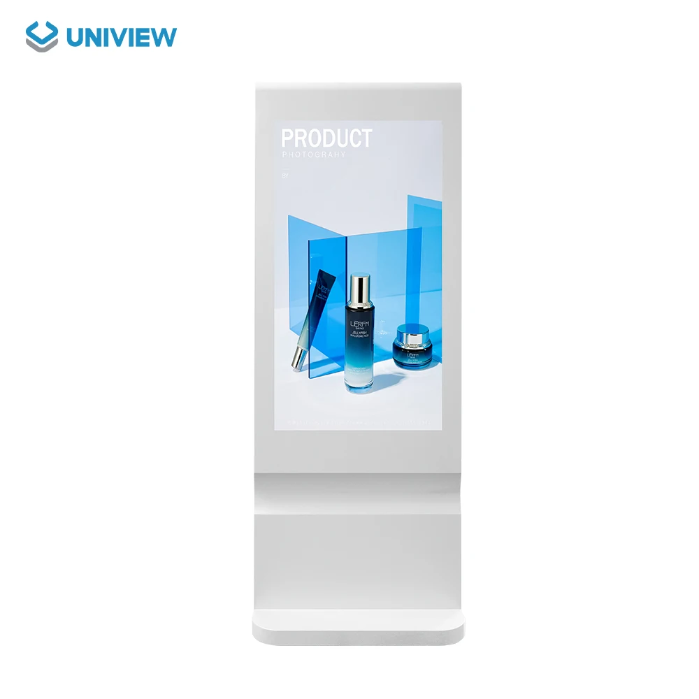 manufacturer floor standing digital signage LCD touch screen display 4k indoor totem customized media