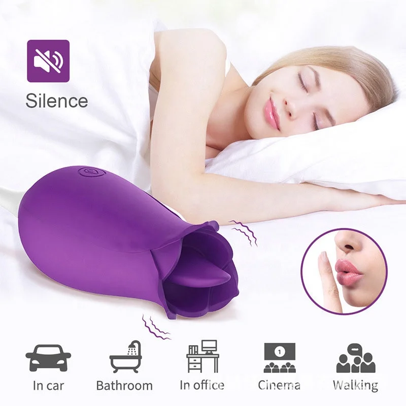 Hot Sell Vibrating Flower Sex Toys Rose Clitoris Stimulator Sucker Sucking Rose Clitoral Vibrator