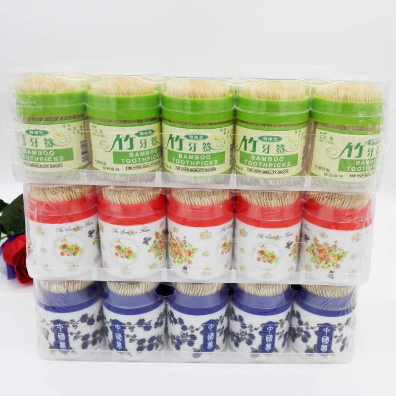 Best Price Plastic Bottle Bamboo Toothpicks Disposable Wooden Dental Toothpicks