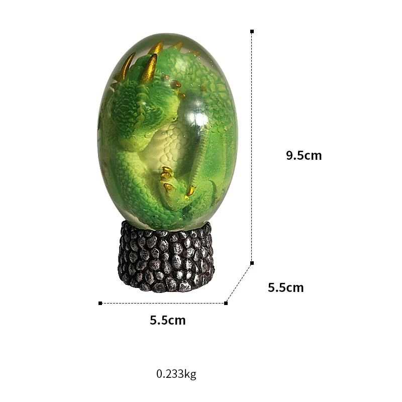 Christmas Halloween Gifts Souvenir Lava Dragon Egg Transparent Dinosaur Egg Toy Clear Resin Dragon Egg Decorations