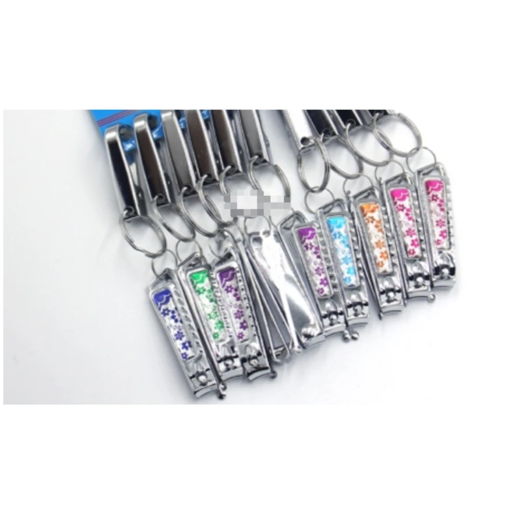Nail Clippers Set Wholesale Cheap Price Fingernail Clipper High Quality Portable Ear Pick Nail Cutter with Key Chain Holder