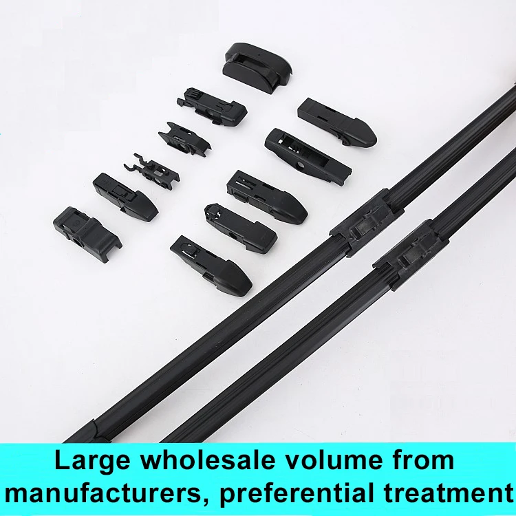 Multi functional original car buckle silicone coated rubber strip wiper manufacturer direct universal boneless wiper