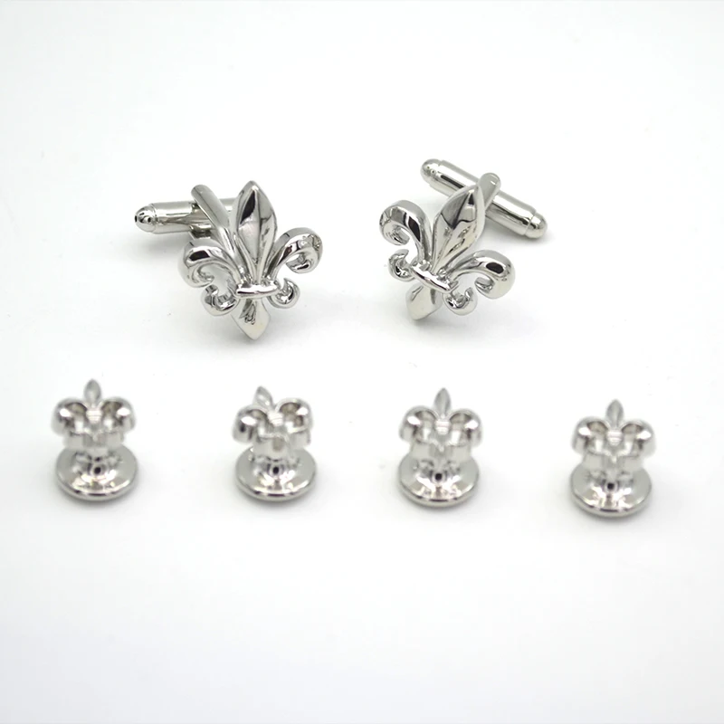 Hot Sale Classical Mens Cufflinks and Studs Set Tuxedo Shirts for Business