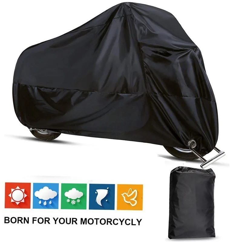 Universal Waterproof Sun UV Protection Motorbike Cover Protection Motorcycle Bicycle Oxford Cover With Lock Holes Tear-Proof
