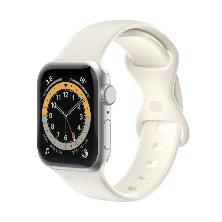 YHQ Silicone Strap For Appl Watch Band 42mm 44mm 45mm Men Soft Sport Watchband Bracelet  i watch series 3 4 5 6 SE 7