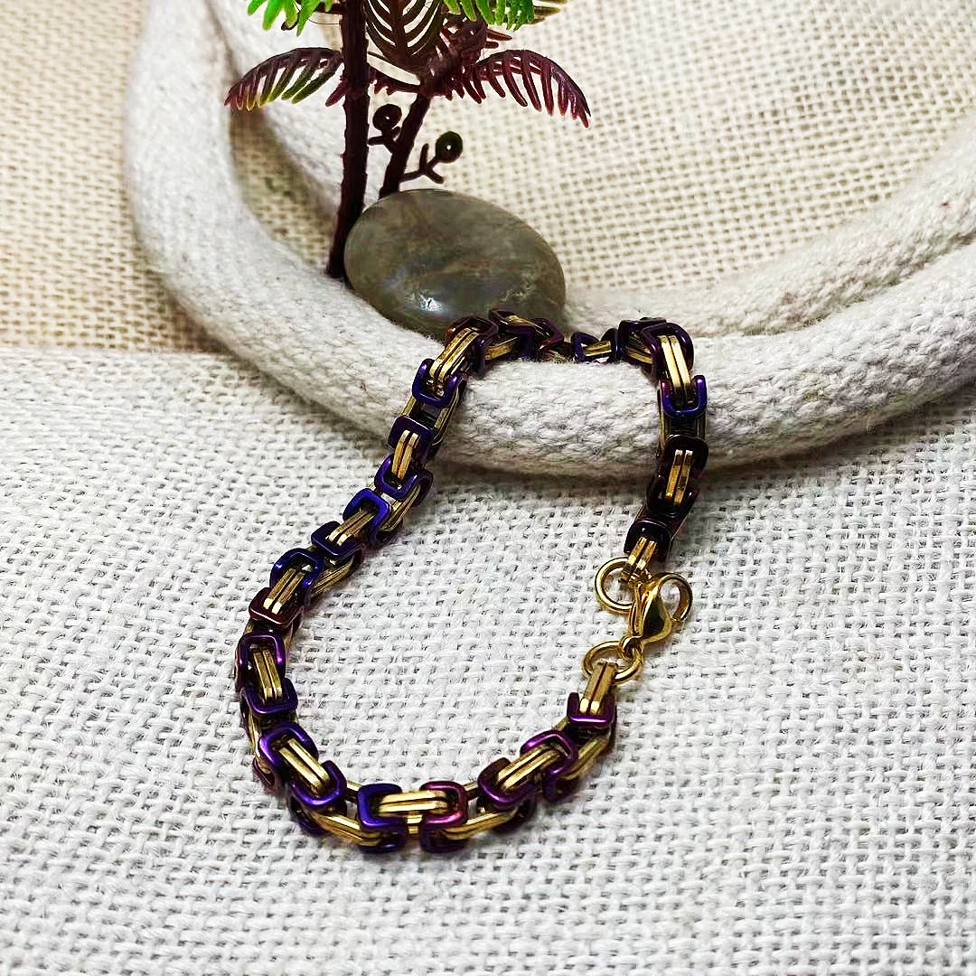 014 European and American fashion single piece stainless steel simple hip hop hand back Bracelet