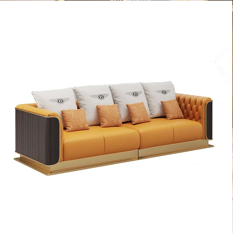 Factory direct high quality modern living room sofa set luxury design furniture 4+3+2+1 sofa matching throw pillows super good