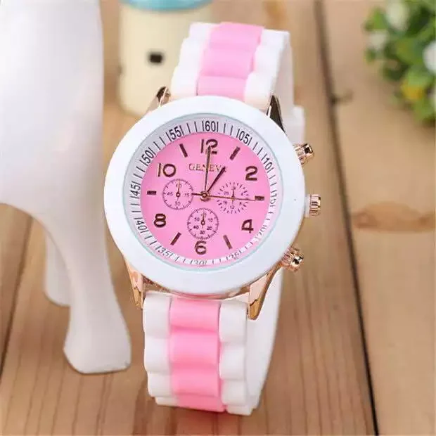 New design 12 colors Ladies Watch Classic Geneva Silicone Jelly watches for women and men Wrist watch clock