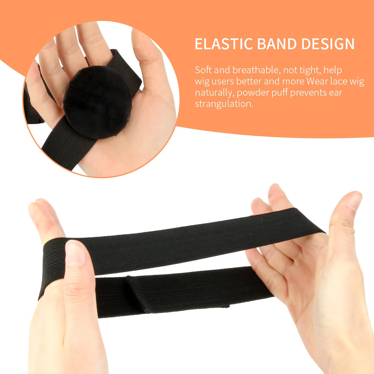 Hair Extension Tool Custom Logo Wig Band With Ear Covers Fashionable Adjustable Braided Edge Head Bands Protective Wig Band