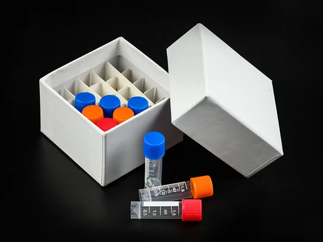 Lab Cryogenic Storage Boxes Cardboard Storage Freezing Box For Cryo Tube