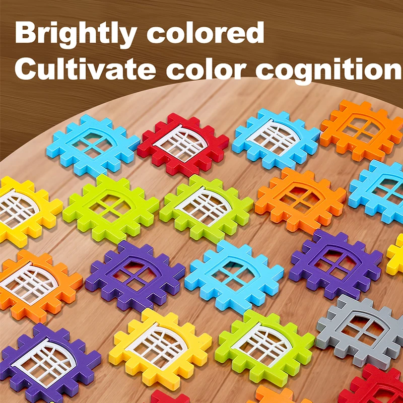 100pcs colored DIY educational wholesale plastic building block sets for kid in Storage box puzzle toy large particles