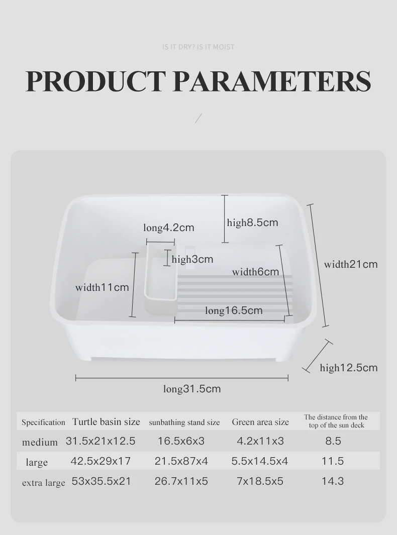 Yee Wholesale Big White Amphibious Reptiles Turtle Tank Cases 4