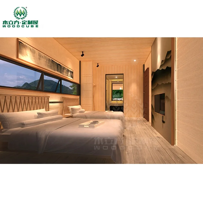 2 stories prefab houses with flat roof and a balcony