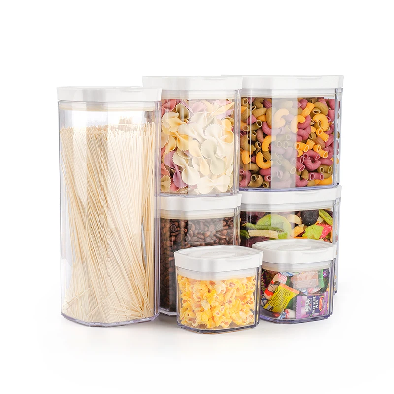 Good Quality 7 Packs Plastic Clear Kitchen Storage Container Airtight Food for Camping