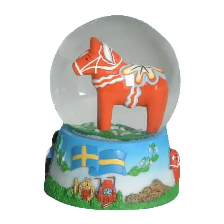 Hot Sale Personalized Handmade Polyresin Viking Warrior Statue with water globe