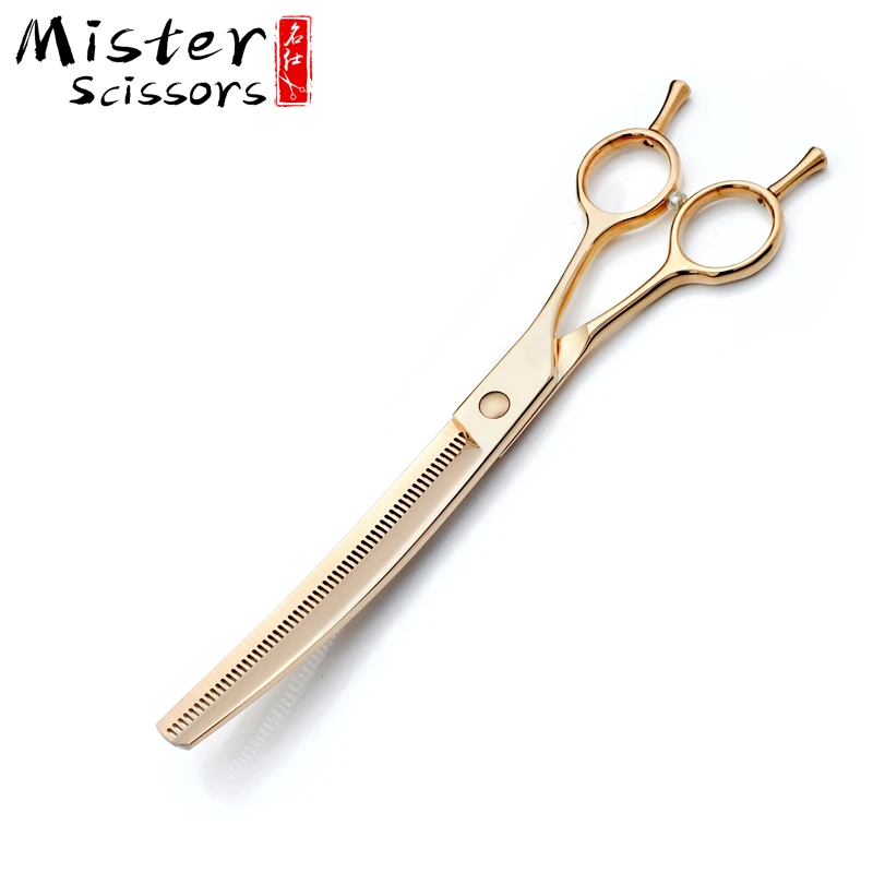 7.5 Inch Slim Shape Professional Pet Scissors Set Curved Stainless Steel Thinning