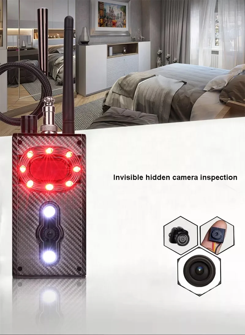 portable anti-spy bug detector signal tracker mini hidden camera detector