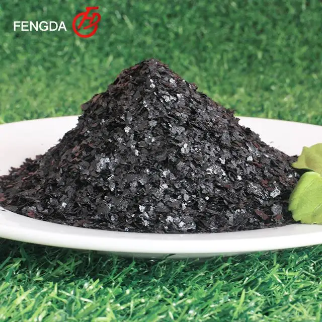 Potassium Humate Flakes Shiny 100% Water-Solubility Fertilizer Super Potassium Humate