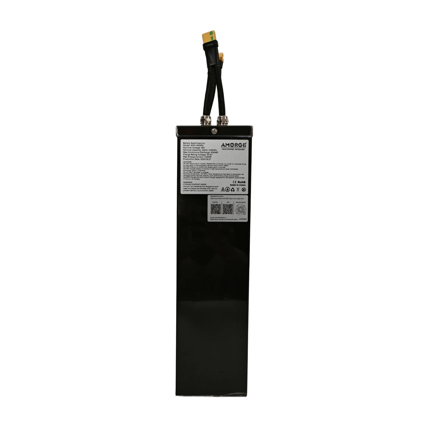 48v 32AH 80A Battery  With  Bluetooth BMS, Copper Nickel Welding,battery Holder From Amorge