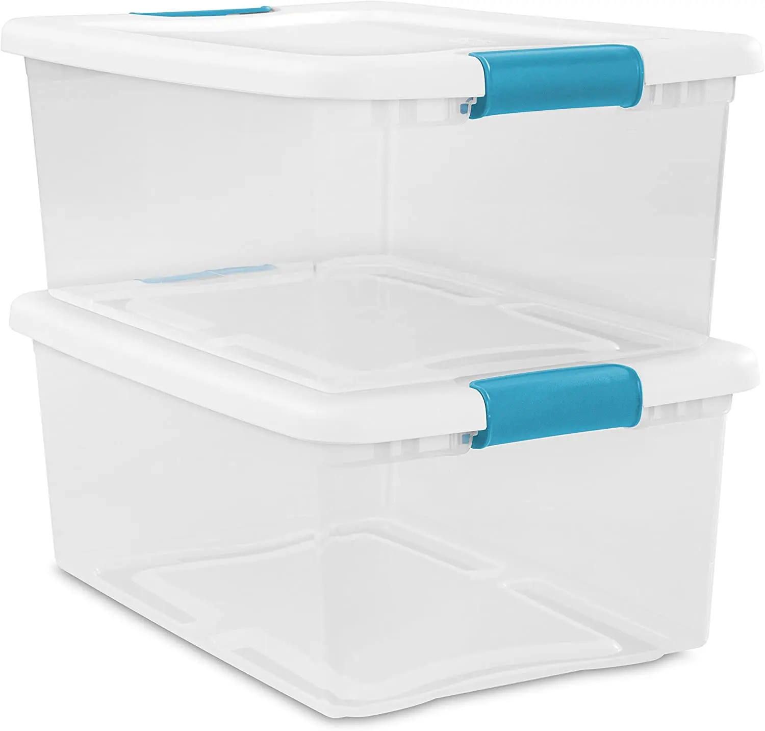 15 Qt./14 L Latching Box Clears, Quart, White, 12 Piece