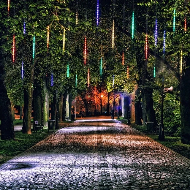 Модный водонепроницаемый светодиодный светильник «метеоритный дождь» 12 В постоянного тока