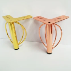 High Quality Round Adjustable Stainless Steel Iron Metal Sofa Legs For Furniture