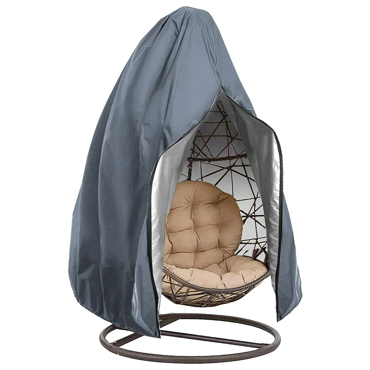 
Garden Furniture Protector Patio Hanging Swing Chair Cover with Zipper Outdoor Waterproof Windproof Durable Heavy 