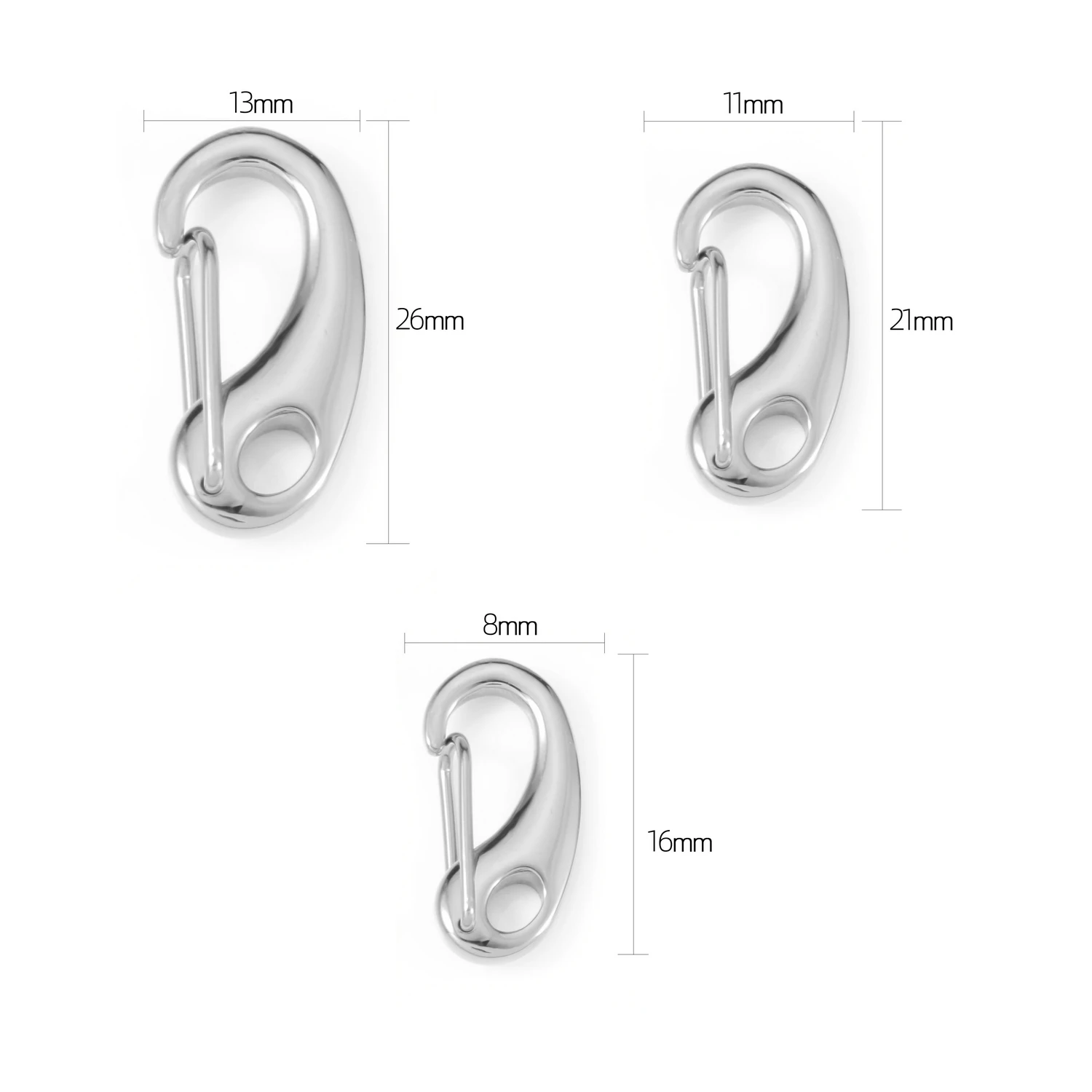 High Quality Fully Stocked Stainless Steel Gold Silver Accessories Snap Lock Lobster Clasps For DIY Jewelry Making