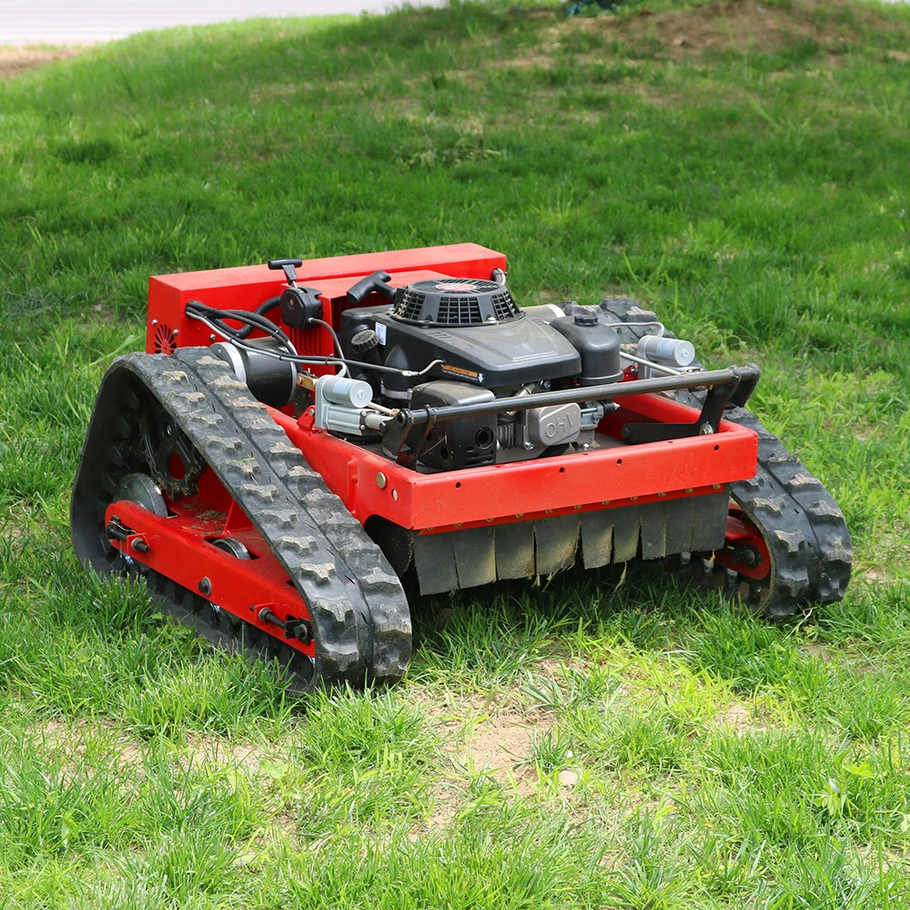 Cheapest 7.5HP Gasoline Robot Lawn Mower Grass Cutter Flail Mower Crawler Mowers Petrol Lawnmower