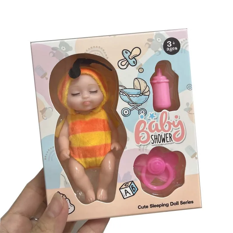 3.5 Inch Mini Cute Sleeping Dolls Series Baby Fashion Sleep Simulation Realistic Girl Reborn Doll Newborn Toys