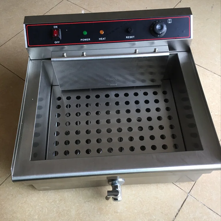 Electric deep fryer 20 liters oil commercial large capacity deep-fried dough stick fried skewer whole chicken fryer machine