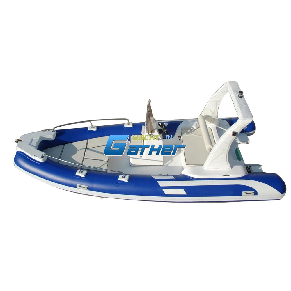 Gather yacht RIB550 A 5.5M 18Ft CE 5.5m Outboard Motor Hypalon Material Rigid Inflatable Boat China Rib Boat For Sale RIB550A