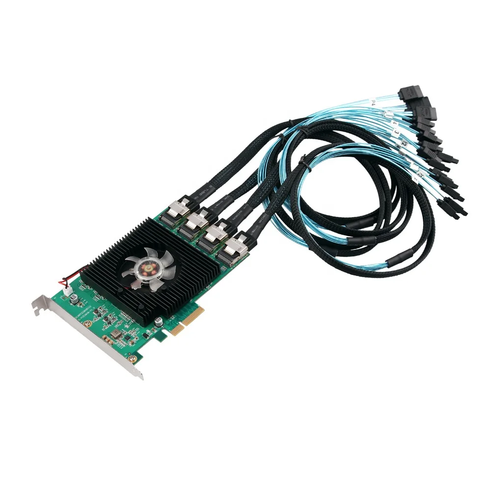  Новое обновление версии 16-портовый PCIe SATA III 6G контроллер
