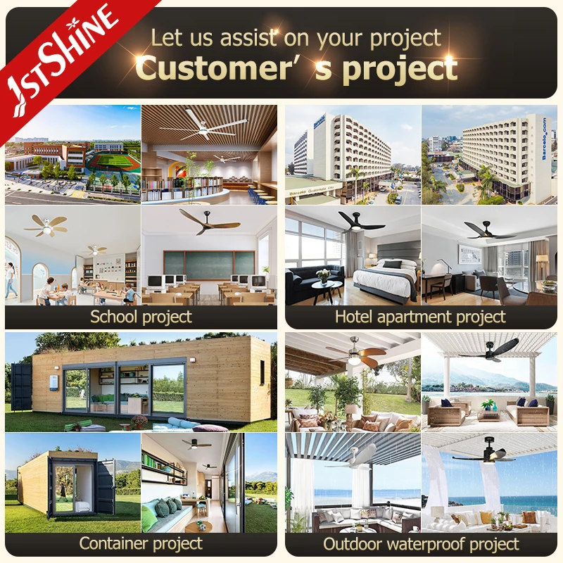 1stshine LED ceiling fan folding blade 42 inches satin nickel LED light retractable ceiling fan