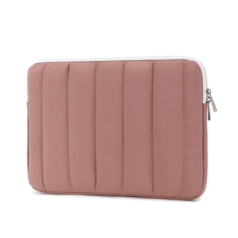 Custom Logo Sleeve Case Portable Puffy Tablet Bag Universal Fit for iPad Air 5 Vertical Texture Travel Sleeves 9-11 inch