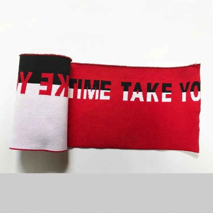 
MulticolorJacquard Ribbed Lettering Collar, Cuffs, Waist and Hem ;Can Be Customized 