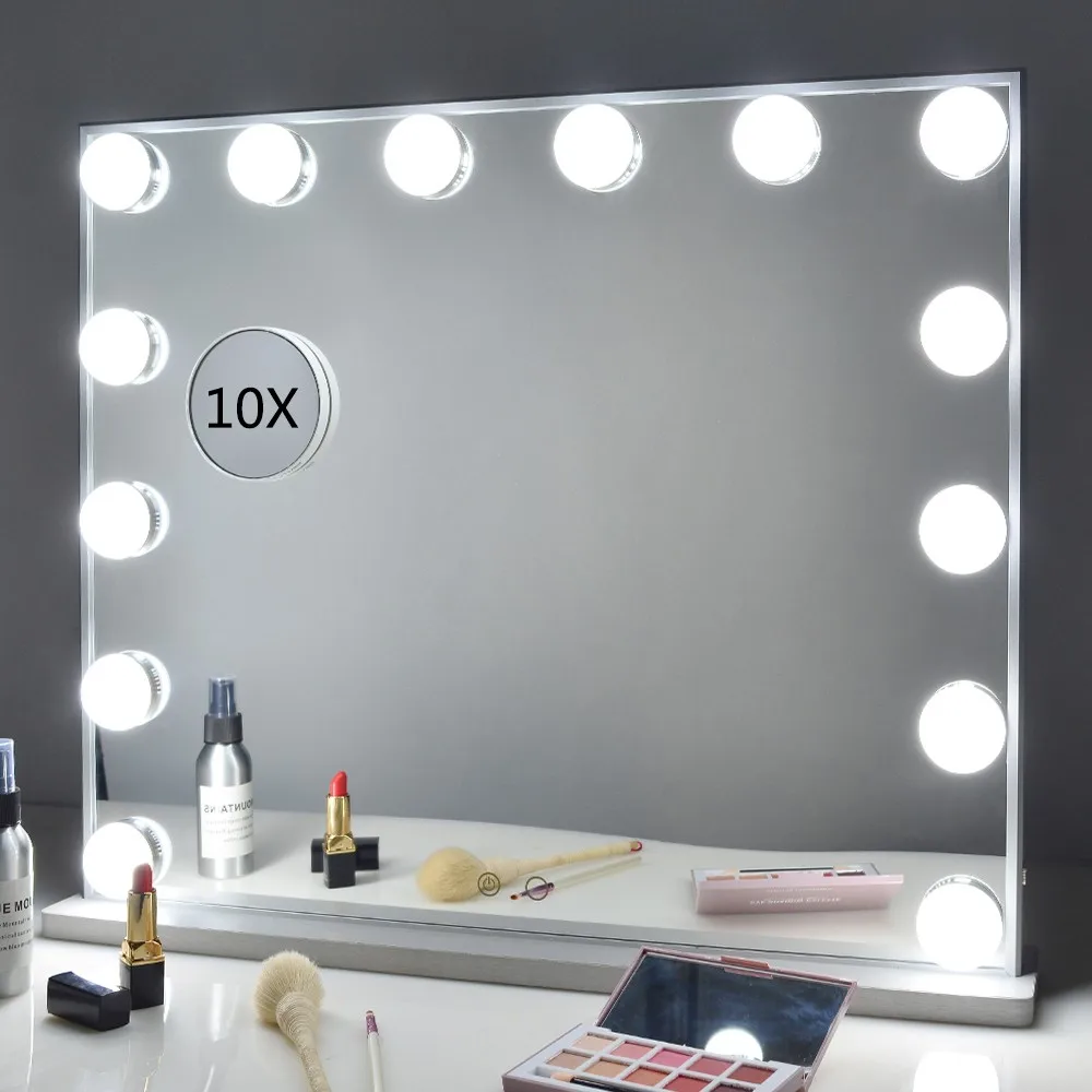 Beautme walmart lighted led light make up mirror magnification professional white vanity mirror
