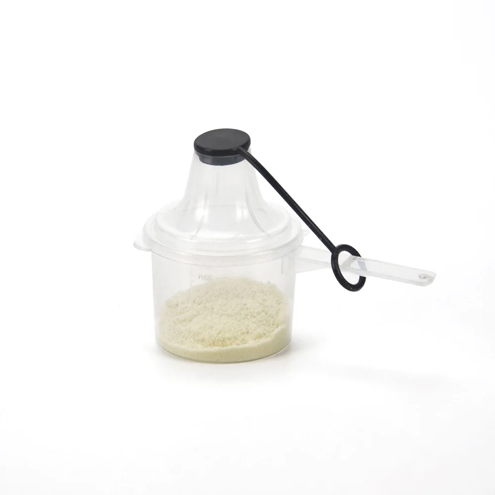 Hot Sale 100cc clear Private label supplement powder dispenser bottle scoop and funnel