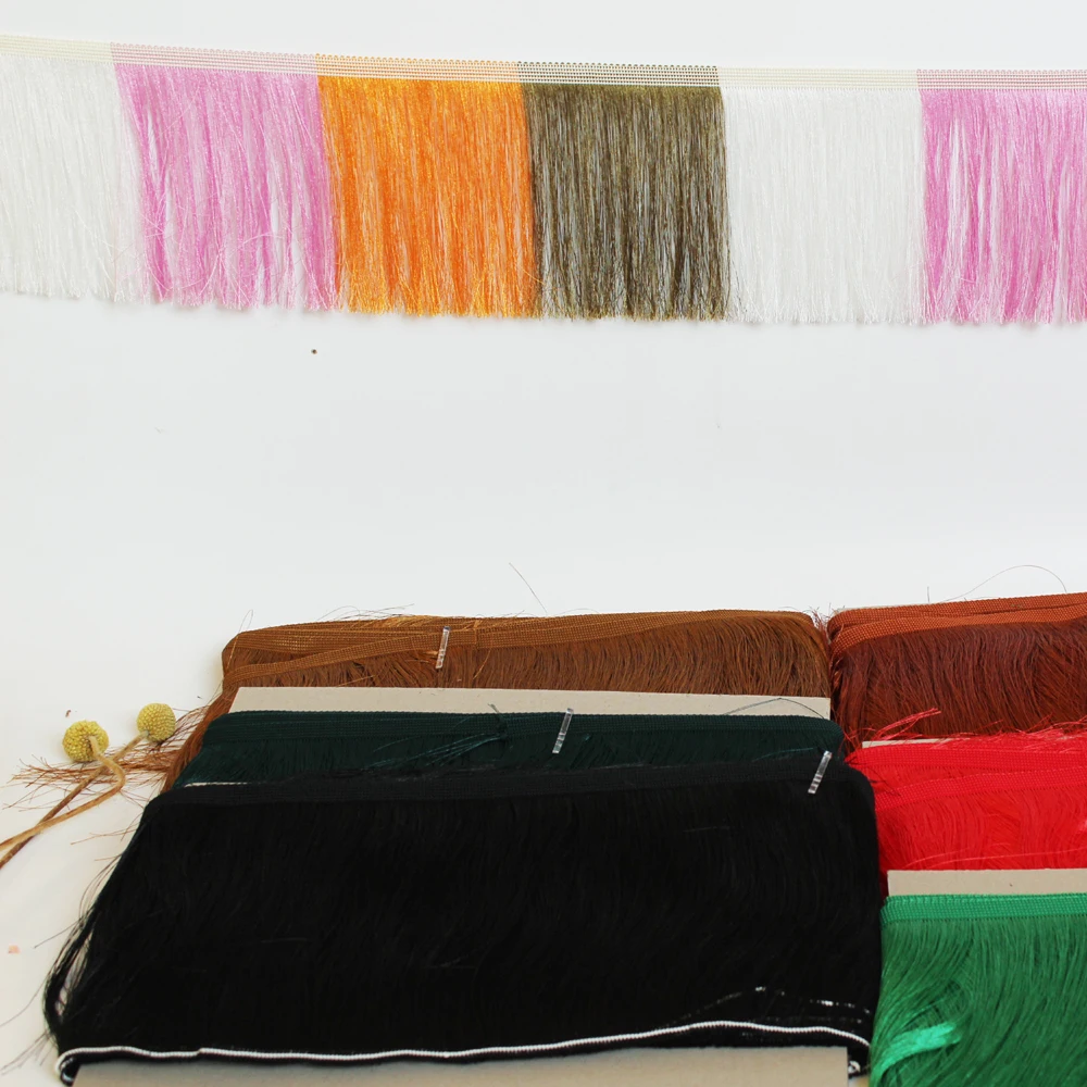 Wholesale 100% Polyester Simple Design Fringe Trims for Decorative Curtains Garments Home Textiles